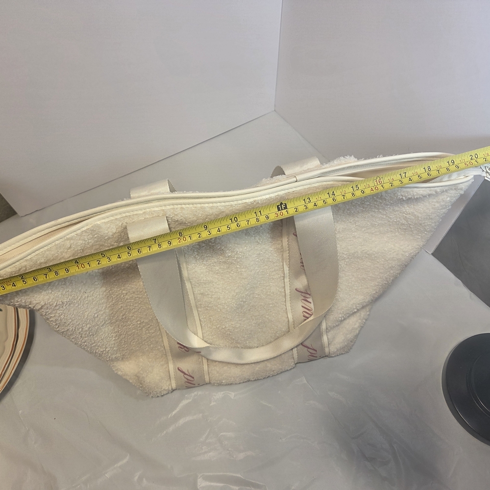 Victoria's Secret Cream Tote Bag with Pink Accents - Picture 4 of 7